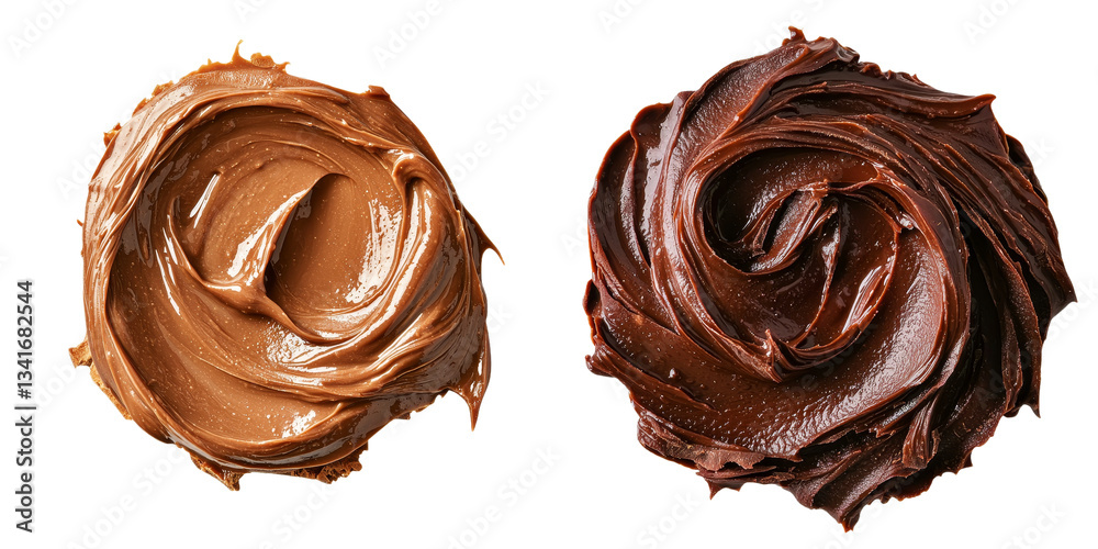 Aufkleber generative ai has produced an image of chocolate spread set against a clear transparent background