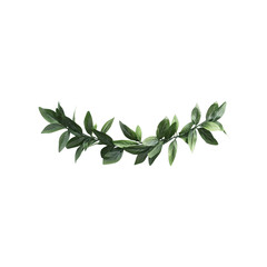 This leaves garland features lush green foliage, perfect for adding a natural touch to various decorations or crafts.