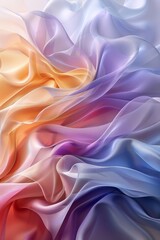 Obraz premium Curvaceous abstract waves flowing seamlessly in a vibrant color gradient creating a modern looping animation