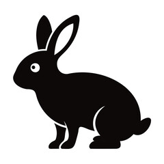 High-Quality Rabbit Silhouette Vector Perfect for Graphic design on a Transparent Background