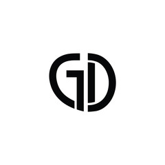 GD monogram logo design letter text name symbol monochrome logotype alphabet character simple logo