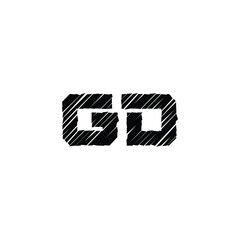 GD monogram logo design letter text name symbol monochrome logotype alphabet character simple logo