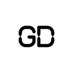 GD monogram logo design letter text name symbol monochrome logotype alphabet character simple logo