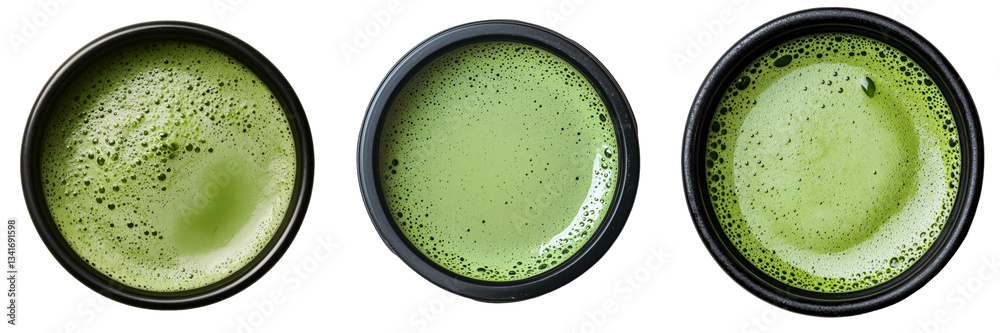 Poster Isolated on a transparent background is a swirl of green wasabi, made using Generative Ai