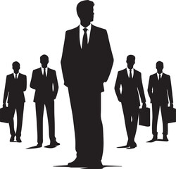 silhouettes of business people