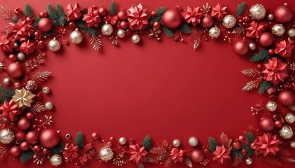 Red background with a gold border