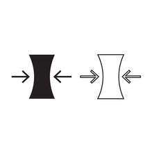 Elasticity, compress and pressure, stretching and expansion, resilience material icon  . 