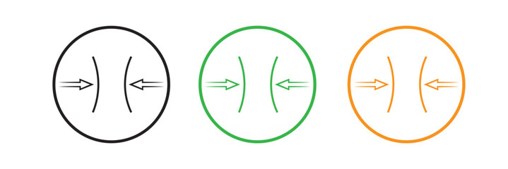 Resilience icon set. Containing flexible, elastic, bounce and compressed symbol isolated on white background. 