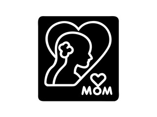 Happy Mother's Day design featuring a loving mother and child silhouette.
A simple, elegant design perfect for Mother's Day cards, apparel, or home decor. color full silhouette design Mother's day. 