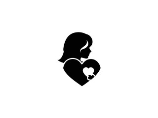 Happy Mother's Day design featuring a loving mother and child silhouette.
A simple, elegant design perfect for Mother's Day cards, apparel, or home decor. color full silhouette design Mother's day. 