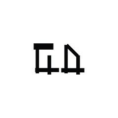 GD monogram logo design letter text name symbol monochrome logotype alphabet character simple logo