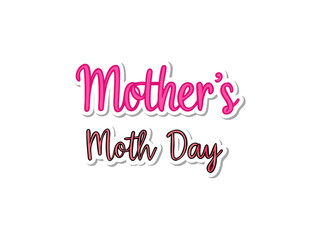 A cheerful and colorful graphic design featuring the phrase "Happy Mother's Day" in bold, stylized lettering. Vibrant Happy Mother's Day greeting with butterflies. typography happy mother's day design