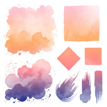 orange, purple, colors, brush, strokes, swatches, isolated, ink, watercolor, colors, extracted, brush strokes, watercolor effect, artistic texture, digital painting, gradient colors, abstract