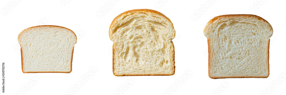 Poster An isolated slice of white bread on a transparent background has been generated using advanced Ai techniques