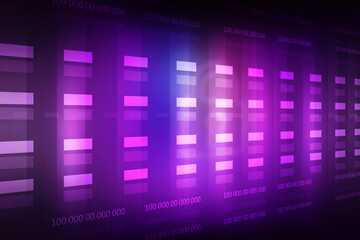 2d illustration Abstract futuristic electronic circuit technology background