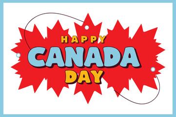 Happy Canada Day, Banner, Flyer, Affiche, simple