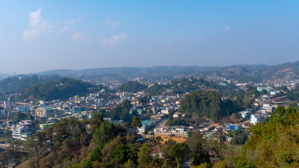 Top shot of Nongstoin City in Meghalaya Northeast India 3