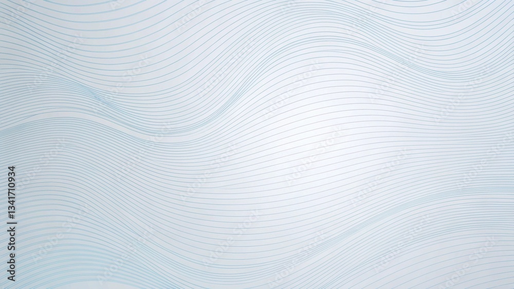 Poster blue wave lines on a white background. abstract wave element for design. digital frequency track equ