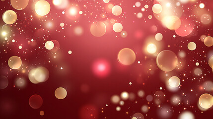 Obraz premium Abstract festive background with soft glowing circles in red tones, evoking celebration and warmth