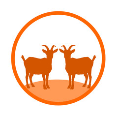 Goat Silhouette Illustration in Various Variations