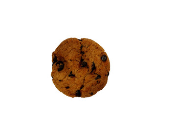 Homemade Chocolate Chip Cookies, isolated on white background