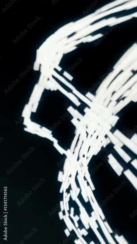 Poster dynamic abstract light trails creating mesmerizing geometric patterns