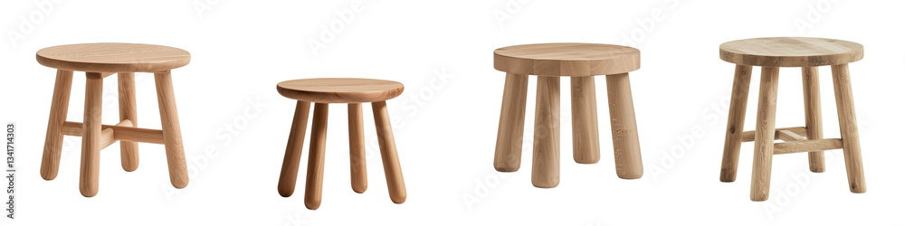 Poster on a transparent background, wooden chairs are isolated using generative ai