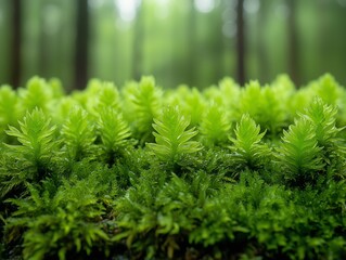 close up of green moss