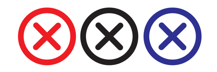 x icon button, cross or close icon button . 