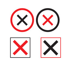 Close icon set. Delete icon vector. cross sign Cross mark icon .