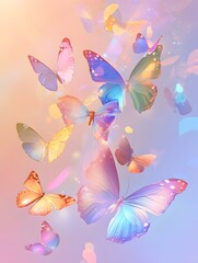 LGBTQ+ Flags as Vibrant Butterflies Taking Flight