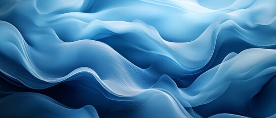 Obraz premium Background with abstract blue waves, perfect for designing digital projects, creating visual content and as a screensaver for presentations.