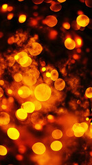 Obraz premium Abstract golden bokeh lights creating a warm ambiance with blurred background details