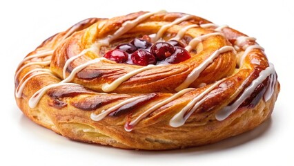 Danish pastry isolated on a transparent background
