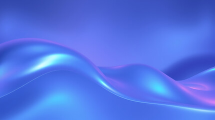 Fototapeta premium A vibrant holographic background with smooth gradient waves and an iridescent sheen. The reflective surface shifts between pastel blues, purples, and pinks, Created with generative AI