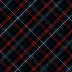 Retro plaid repeat pattern.Gingham checkered tartan seamless pattern in black, blue, red and yellow.Geometric graphic vector illustration background design for fabric and print. 