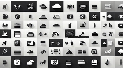 "Business Card & Contact Information Icon Set"