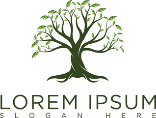 Obraz premium Minimalist red and black combination tree logo, futuristic touch geometric elements, suitable for brands that focus on green technology, or the environment. Available in high quality vector format