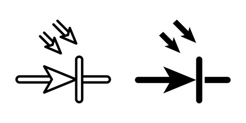 Industrial diode icon simple vector. Electric circuit. Central computer