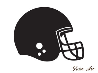American Football Helmet Silhouette Vector, football helmet line art vector outline drawing