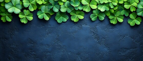 Vibrant Green Leaves Over Dark Textured Surface for Nature Inspired Design