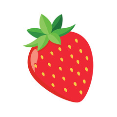 strawberry vector isolated on white background