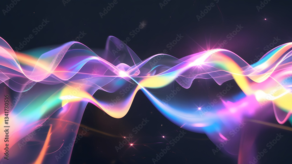Poster abstract sound waves: capturing the vibrant energy and dynamic movement of sound waves through abstr
