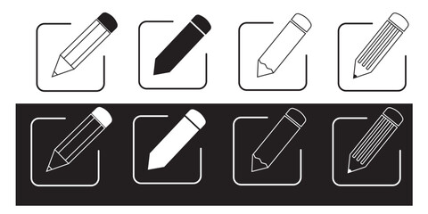 Obraz premium Edit icon set. Pencil icon, sign up icon vector illustration. 