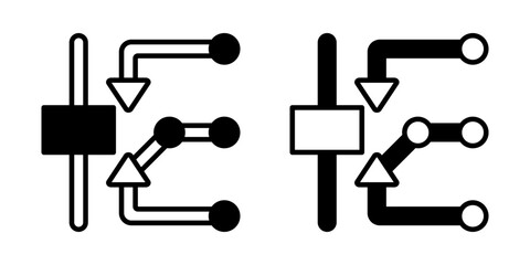 Industrial relay icon simple vector. Electric circuit. Central computer