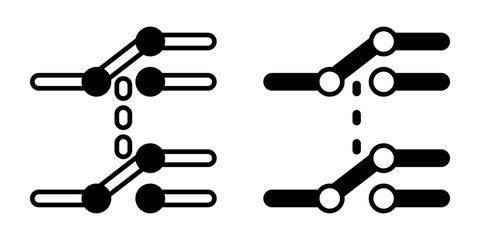 Industrial switch icon simple vector. Electric circuit. Central computer