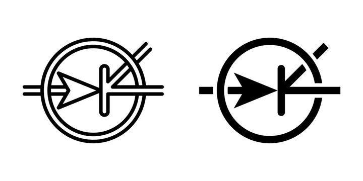 Industrial thyristor icon simple vector. Electric circuit. Central computer