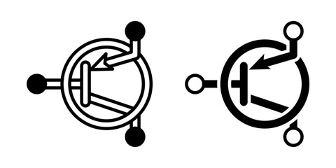 Industrial transistor icon simple vector. Electric circuit. Central computer