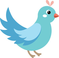 Cute Dove Vector Illustration