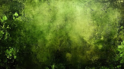 Abstract Background in Shades of Green with Textured Surface